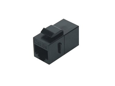 Фотография товара 'Hyperline Проходной адаптер (coupler), RJ-45(8P8C) формата Keystone Jack, категория 5e, CA2-KJ-C5E-BK'