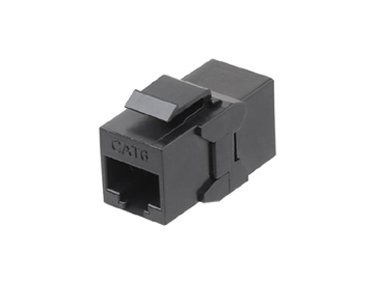 Фотография товара 'Hyperline Проходной адаптер (coupler), RJ-45(8P8C) формата Keystone Jack, категория 6, 4 пары, CA2-KJ-C6-BK'