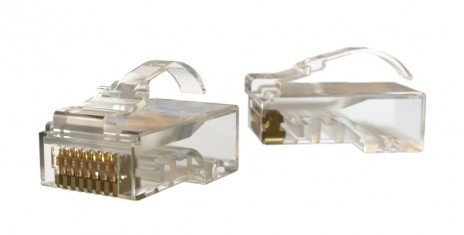 Фотография товара 'Hyperline Разъем легкой оконцовки RJ-45 (8P8C) под витую пару, язычок Arch, категория 5e, PLEZ-8P8C-UA-C5-100'