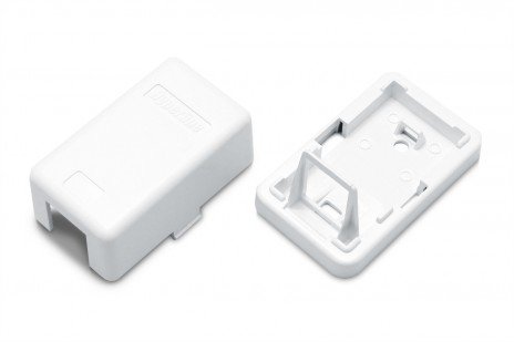 Фотография товара 'Hyperline Корпус настенной розетки для установки 1-ой вставки типа Keystone Jack, SBB3-1-WH'
