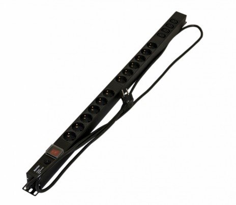 Фотография товара 'Hyperline Блок розеток, 12 розеток Schuko+4хIEC320 C13, 16 A, 250В, с выключателем, защита от перенапряжения, кабель питания 3х1.5мм2, SHE-12SH-4IEC-SF-2.5EU'