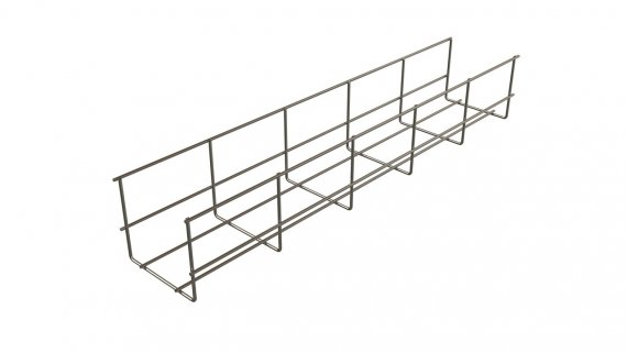 Фотография товара 'Hyperline 528595 EWT-CRW-80-100-3000-5,0-EZ Проволочный лоток 80х100x3000-5,0 мм.'