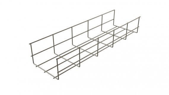 Фотография товара 'Hyperline 528596 EWT-CRW-80-150-3000-5,0-EZ Проволочный лоток 80х150x3000-5,0 мм.'