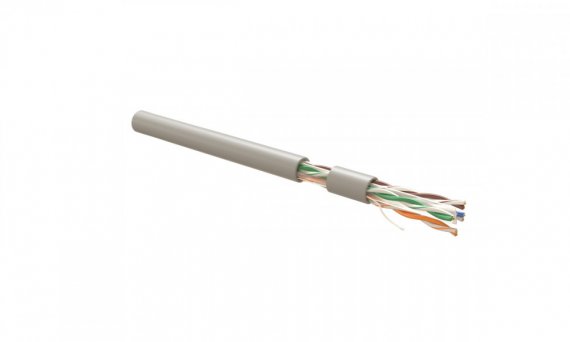 Фотография товара 'Hyperline 498428 UUTP4R-C6-S23-IN-LSZH-GY-305 (305 м) Кабель витая пара, неэкранированный U/UTP'