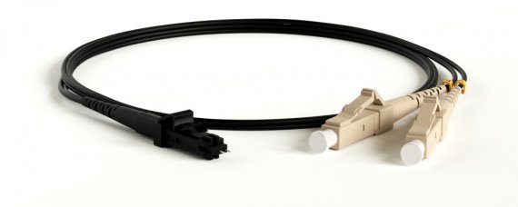 Фотография товара 'Hyperline 28001 FC-D2-50-LC/PR-MTRJM/PR-H-1M-LSZH-BK Патч-корд волоконно-оптический (шнур) MM 50/125'