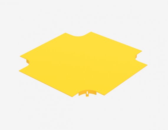 Фотография товара 'Hyperline 516336 FBTR-300-CRS-CVR Крышка на ответвитель крестообразный пластиковый оптического лотка 300мм'