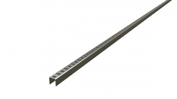 Фотография товара 'Hyperline 518364 TMS-PPU-30-30-3000-2,0-SZ Профиль перфорированный U-образный 30х30х3000-2,0 мм'