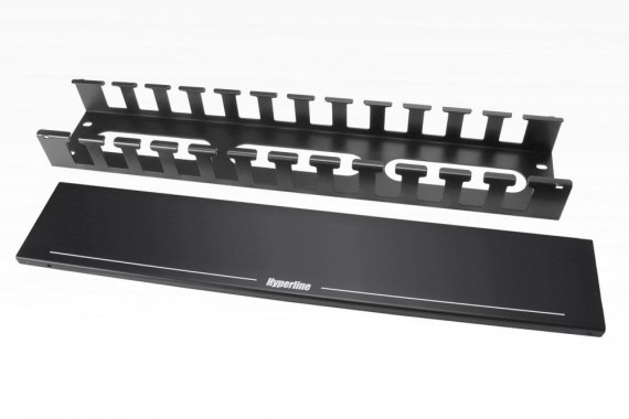 Фотография товара 'Hyperline 483112 CM-2U-MLF-COV Кабельный организатор металлический с крышкой, 19", 2U'