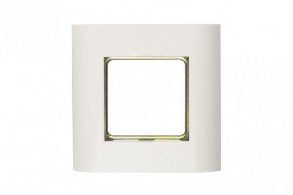 Фотография товара 'Hyperline 16286 FP-M45-1-WH Лицевая панель 80х80мм для 2-х модулей 45х22.5'