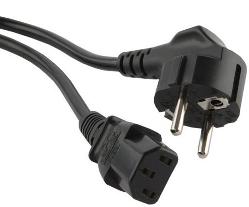 Фотография товара 'Hyperline Кабель с вилкой Schuko (open end) PWC-SHM-OE-1.8-BK'