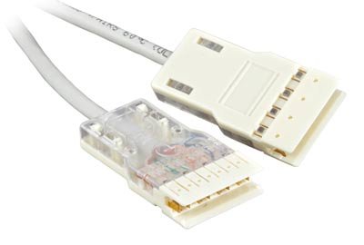 Фотография товара 'Hyperline 229907 PC-110-110-4P-C5e-2M-LSZH-GY Патч-корд 110 тип-110 тип, 4 пары'