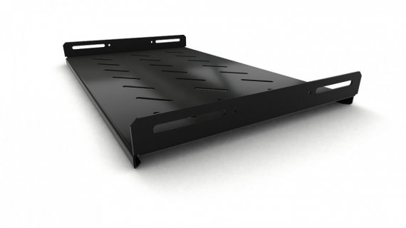 Фотография товара 'Hyperline 397120 TSH3L-300-RAL9004 Полка стационарная, глубина 300 мм, с боковым креплением'