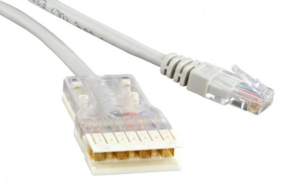 Фотография товара 'Hyperline Патч-корд 110 тип-RJ45, 1 пара, LSZH PC-110-RJ45-1P-CX-1M-LSZH-GY'