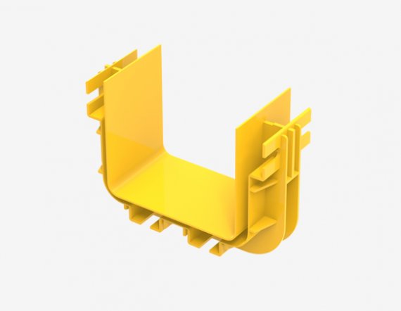 Фотография товара 'Hyperline 494930 FBTR-120-CNT Соединение лотков для оптического лотка 120мм (с 8 винтами)'