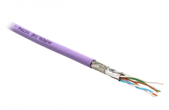 Фотография товара 'Hyperline Кабель витая пара, экранированная S/FTP, категория 7 SFTP4-C7-P26-IN-LSZH-VL-500'