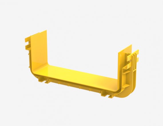 Фотография товара 'Hyperline 494944 FBTR-240-CNT Соединение оптических лотков 240мм (с 8 винтами)'