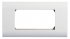 Фотография товара 'Hyperline 243644 FP-2M45-1-WH Лицевая панель 80х148 мм для 4-х модулей 45х22.5 мм'