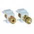 Фотография товара 'Hyperline Вставка формата Keystone Jack с коннектором Binding Post KJ1-BP/RD-HG-WH'