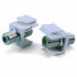 Фотография товара 'Hyperline Вставка формата Keystone Jack с проходным адаптером F-типа 3ГГц KJ1-FCON-3G-N-WH'
