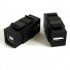 Фотография товара 'Hyperline Вставка формата Keystone Jack с проходным адаптером USB 2.0 KJ1-USB-A-B2-BK'