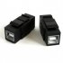 Фотография товара 'Hyperline Вставка формата Keystone Jack с проходным адаптером USB 2.0 KJ1-USB-B2-BK'