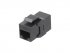 Фотография товара 'Hyperline Проходной адаптер (coupler), RJ-45(8P8C) формата Keystone Jack, категория 6a, 4 пары, CA2-KJ-C6A-BK'
