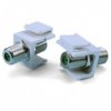 Hyperline Вставка формата Keystone Jack с проходным адаптером F-типа 3ГГц KJ1-FCON-3G-N-WH