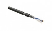 Hyperline Кабель интерфейса RS-485, 1х2х0.22 мм2, многопроволочные жилы (patch), SF/UTP, PVC, RS-SF-1x2x22/7-PVC-BK