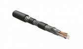 Hyperline Кабель для сетей Industrial Ethernet, категория 6, 4x2x23 AWG, однопроволочные жилы (solid), F/UTP, бронированный, LSZH/NY, IFUTP4-C6-S23/1-ARM/W-LSZH/NY-BK