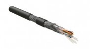 Hyperline Кабель для сетей Industrial Ethernet, категория 5e, 4x2x26 AWG, многопроволочные жилы (patch), SF/UTP, PVC, ISFUTP4-C5E-P26/19-PVC-BK