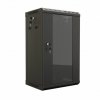 Hyperline Шкаф настенный 10'', 9U, 499,5х390х300, уст. размер 254 мм, со стеклянной дверью, TDB-9U-GP-RAL9004