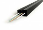 Hyperline Кабель волоконно-оптический 9/125 (SMF-28 Ultra) одномодовый, 2 волокна FO-FTTH-IN-9S-2-LSZH-BK