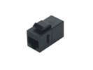 Hyperline Проходной адаптер (coupler), RJ-45(8P8C) формата Keystone Jack, категория 5e, CA2-KJ-C5E-BK