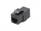 Hyperline Проходной адаптер (coupler), RJ-45(8P8C) формата Keystone Jack, категория 6, 4 пары, CA2-KJ-C6-BK