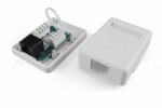 Hyperline Розетка компьютерная RJ-45(8P8C), категория 5e, одинарная, внешняя, Dual IDC, SB1-1-8P8C-C5e-WH