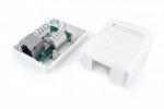 Hyperline Розетка компьютерная RJ-45(8P8C), категория 6, экранированная, одинарная, внешняя, Dual IDC, SB1-1-8P8C-C6-SH-WH