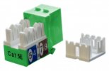 Hyperline Вставка Keystone Jack RJ-45(8P8C), категория 5e, KJ9-8P8C-C5e-90-GN