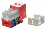 Hyperline Вставка Keystone Jack RJ-45(8P8C), категория 5e, KJ9-8P8C-C5e-90-RD