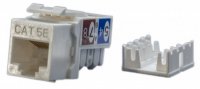 Hyperline Вставка Keystone Jack RJ-45(8P8C), категория 5e, KJ9-8P8C-C5e-90-WH