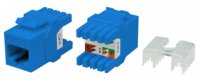Hyperline Вставка Keystone Jack RJ-45(8P8C), категория 6, тип 180 градусов, KJ8-8P8C-C6-180-BL