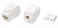 Hyperline Вставка Keystone Jack RJ-45(8P8C), категория 6, тип 180 градусов, Toolless, KJ8-8P8C-C6-180-TLS-WH
