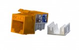 Hyperline Вставка Keystone Jack RJ-45(8P8C), категория 6, KJ9-8P8C-C6-90-OR