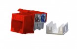 Hyperline Вставка Keystone Jack RJ-45(8P8C), категория 6, KJ9-8P8C-C6-90-RD