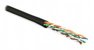 Hyperline Кабель витая пара, неэкранированная U/UTP, категория 5e UUTP4-C5E-P24-IN-LSZH-BK-100